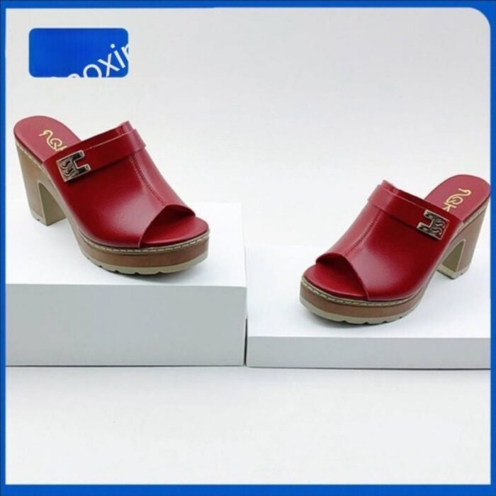 PURE LEATHER BLOCK HEEL SHOE(On sales) - Image 3