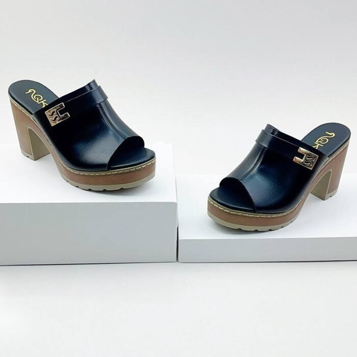 PURE LEATHER BLOCK HEEL SHOE(On sales) - Image 5