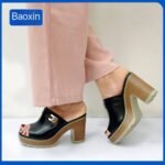 PURE LEATHER BLOCK HEEL SHOE(On sales) - Image 6