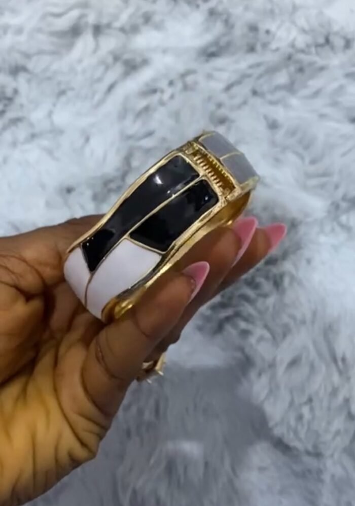 GOLD PLATED ENAMEL MARBLE BANGLES DESIGN 3 - Image 2