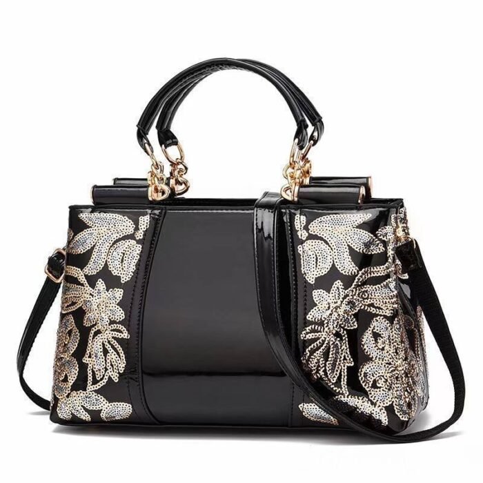 (ON SALES) MARIA GLOSSY EMBROIDERY CLASSY RICH AUNTIES BAG - Image 4