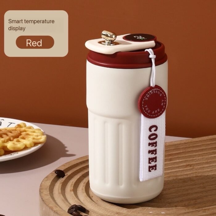 💯 QUALITY TEMPERATURE DISPLAY SMART COFFEE STAINLESS STEEL THERMOS MUG/VACUUM FLASK 7013(500ML) - Image 4