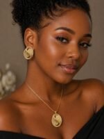 QUALITY NON TARNISH LUXURY SUNGOLD FASHION EARRING AND PENDANT SET DESIGN 2(doesn’t come with chain)