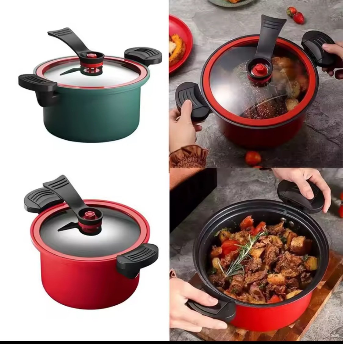 img_5460-2 3.5LTR MICRO LIGHT WEIGHT PRESSURE COOKER POT - Image 1