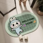 50*80CM OVAL SHAPE DIATOMITE/SILICON DESIGN QUICK DRY/WATER ABSORBENT FOOTMAT(Randomly picked) - Image 3