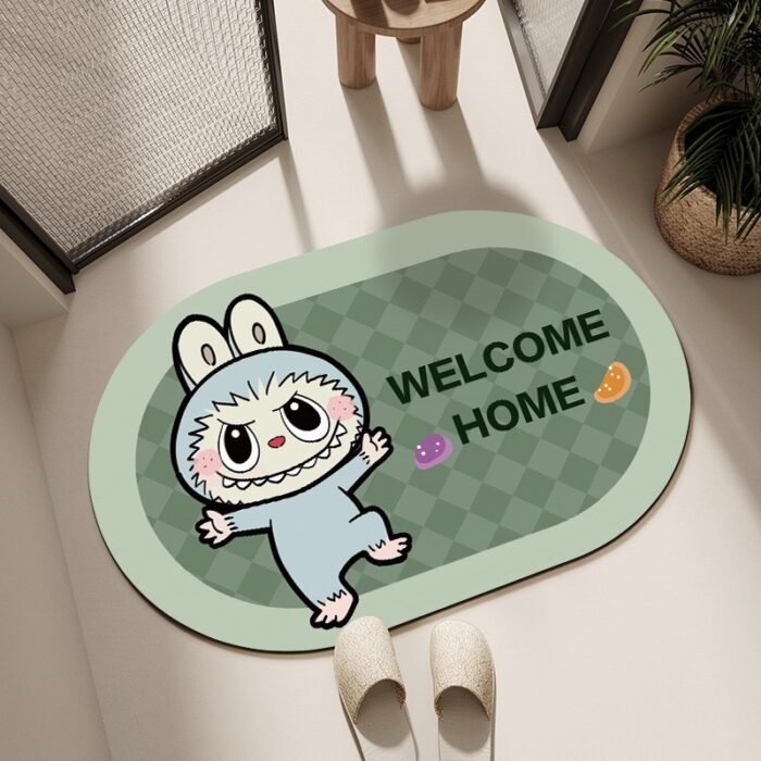 50*80CM OVAL SHAPE DIATOMITE/SILICON DESIGN QUICK DRY/WATER ABSORBENT FOOTMAT(Randomly picked) - Image 3