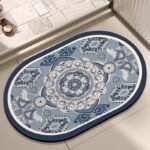 50*80CM OVAL SHAPE DIATOMITE/SILICON DESIGN QUICK DRY/WATER ABSORBENT FOOTMAT(Randomly picked) - Image 6