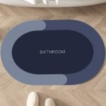 50*80CM OVAL SHAPE DIATOMITE/SILICON DESIGN QUICK DRY/WATER ABSORBENT FOOTMAT(Randomly picked) - Image 5