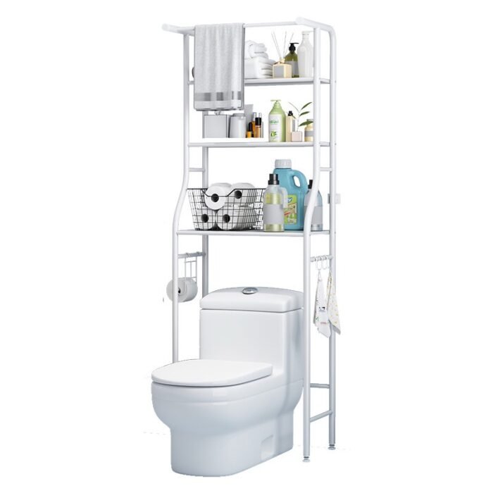 MULTIPURPOSE BATHROOM RACK WITH TOWEL HANGER - Image 2