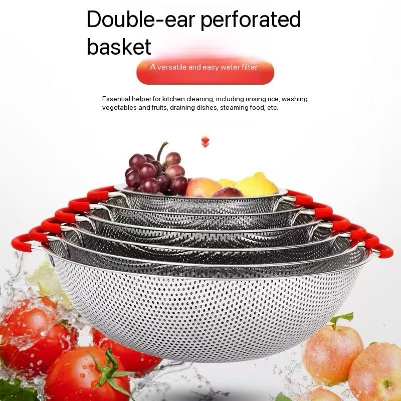 397e85cd1e1e8519c91aeaf24434540b-2 HIGH QUALITY STAINLESS STEEL COLANDER SET•••SIZE 16.5,19.5,22.525.5&28.5CM - Image 1