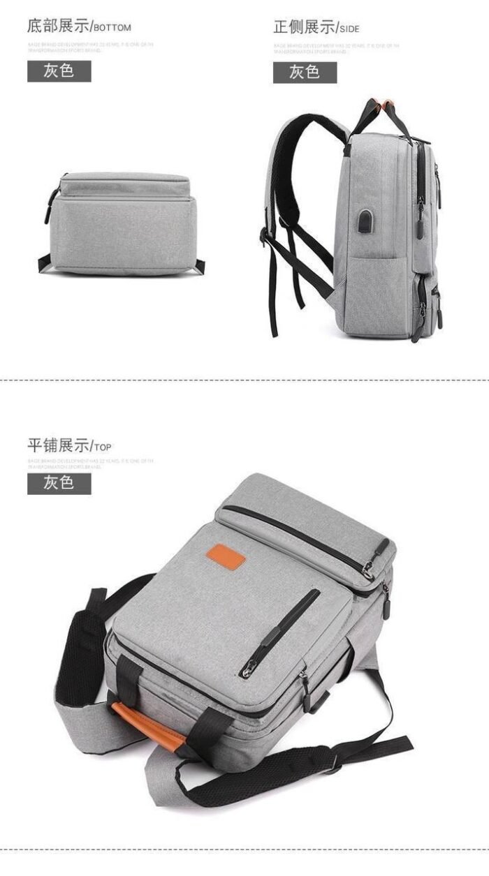 3IN1 JADEN QUALITY LAPTOP BAG DOUBLE PADDED AND ZIPPER FRONT DESIGN 04 - Image 7