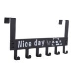 6 SLOT NICE DAY STRONG QUALITY OVER THE DOOR MULTIPURPOSE RACK/HANGER(WHITE/BLACK) - Image 5