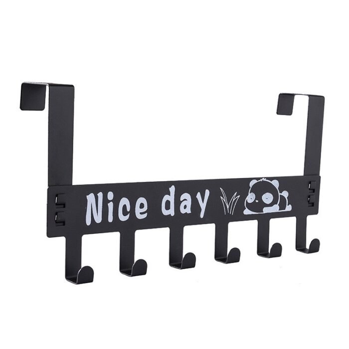 6 SLOT NICE DAY STRONG QUALITY OVER THE DOOR MULTIPURPOSE RACK/HANGER(WHITE/BLACK) - Image 5