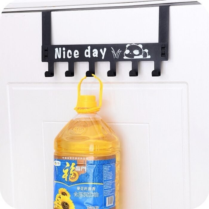 6 SLOT NICE DAY STRONG QUALITY OVER THE DOOR MULTIPURPOSE RACK/HANGER(WHITE/BLACK) - Image 6