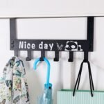 6 SLOT NICE DAY STRONG QUALITY OVER THE DOOR MULTIPURPOSE RACK/HANGER(WHITE/BLACK) - Image 2