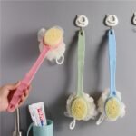 2-in-1 Bath Soft Back Brush Gentle Exfoliating Body Brush Bath Shower Sponge Scrubbing Brush Bathroom Shower Cleaning Tool Design 3 2026