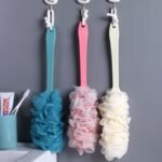 Long Handle Bath Brush Enlarged Bath Ball Flower Back Scrubber Body Brush Wash Sponge Exfoliating Shower Rich Foam Bath Sponge Design 4 2026