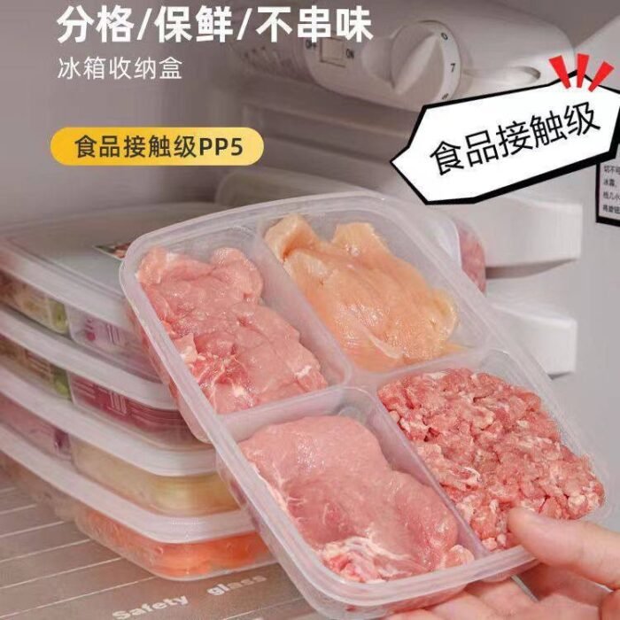 4 COMPARTMENT FOOD/FRUIT/SNACK  FRIDGE STORAGE BOX 2026Can serve as a fruit or snack plate for your kids to school - Image 3