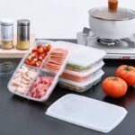 4 COMPARTMENT FOOD/FRUIT/SNACK  FRIDGE STORAGE BOX 2026Can serve as a fruit or snack plate for your kids to school