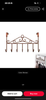 7 SLOT OVER THE DOOR MULTIPURPOSE WALL HANGER/HOOK 2026 - Image 2