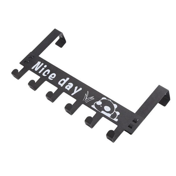 6 SLOT NICE DAY STRONG QUALITY OVER THE DOOR MULTIPURPOSE RACK/HANGER(WHITE/BLACK) - Image 4