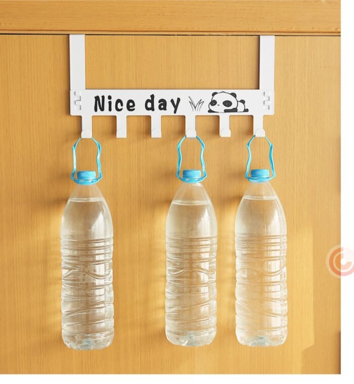 6 SLOT NICE DAY STRONG QUALITY OVER THE DOOR MULTIPURPOSE RACK/HANGER(WHITE/BLACK) - Image 7