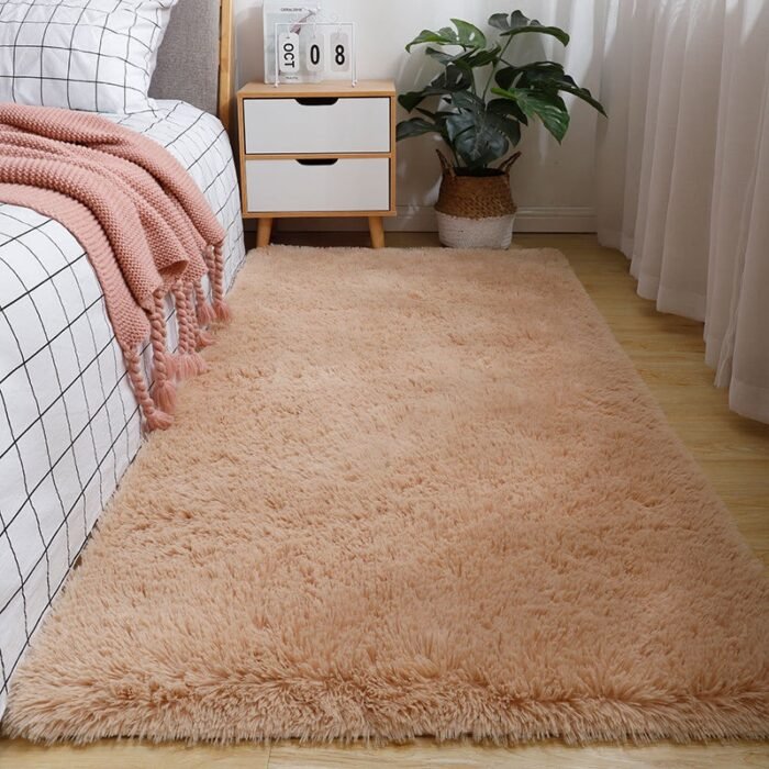 120*160CM QUALITY DECOR  PLAIN PLUSH FLUFFY ROUND RABBIT FUR RUG FOR LIVING ROOM AESTHETICS - Image 2
