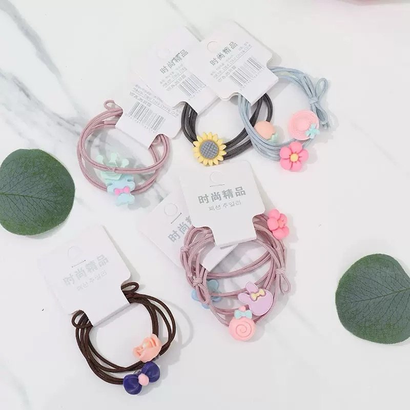 img_2324-3 2-Piece Set High Elasticity Fruit And Turnip Alloy Hair Ties Sweet And Cute Hair Bands for Girls Fashionable Hair Accessories - Image 1