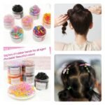 500pcs Colorful Elastic Hair Bands Set, Multiple Colors Small Hair Ties in Storage Box, Hair Accessories for Girls and Women