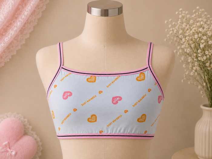 6PC MIXED DESIGN QUALITY KIDDIES BRALETTE SINGLET AGE 8-10•••Random design selection - Image 17