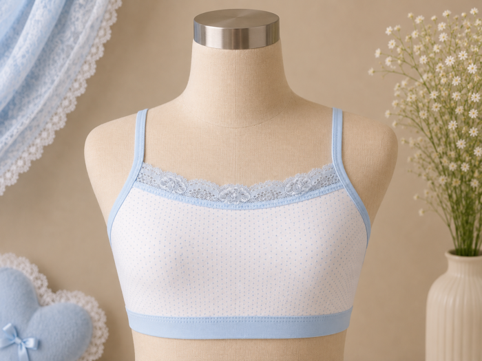 6PC MIXED DESIGN QUALITY KIDDIES BRALETTE SINGLET AGE 8-10•••Random design selection - Image 7