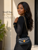 QUALITY PURE LEATHER MINI LOMG HANDLE BAG 004