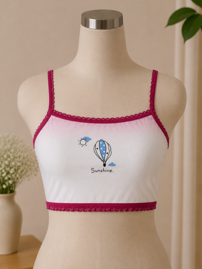 6PC MIXED DESIGN QUALITY KIDDIES BRALETTE SINGLET AGE 8-10•••Random design selection - Image 13
