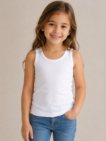 QUALITY WHITE 💯 PURE COTTON GIRLS SINGLET