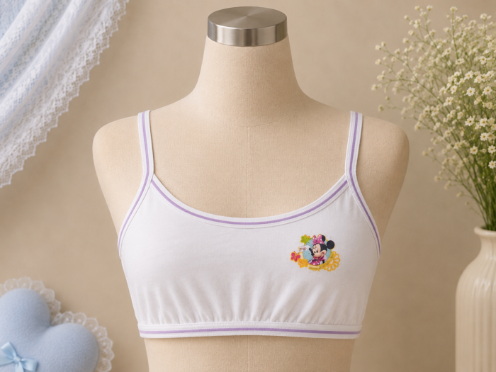 6PC COMBO DESIGN KIDDIES CUTE BRALETTE SINGLET AGE 6-8•••Random design selection - Image 2