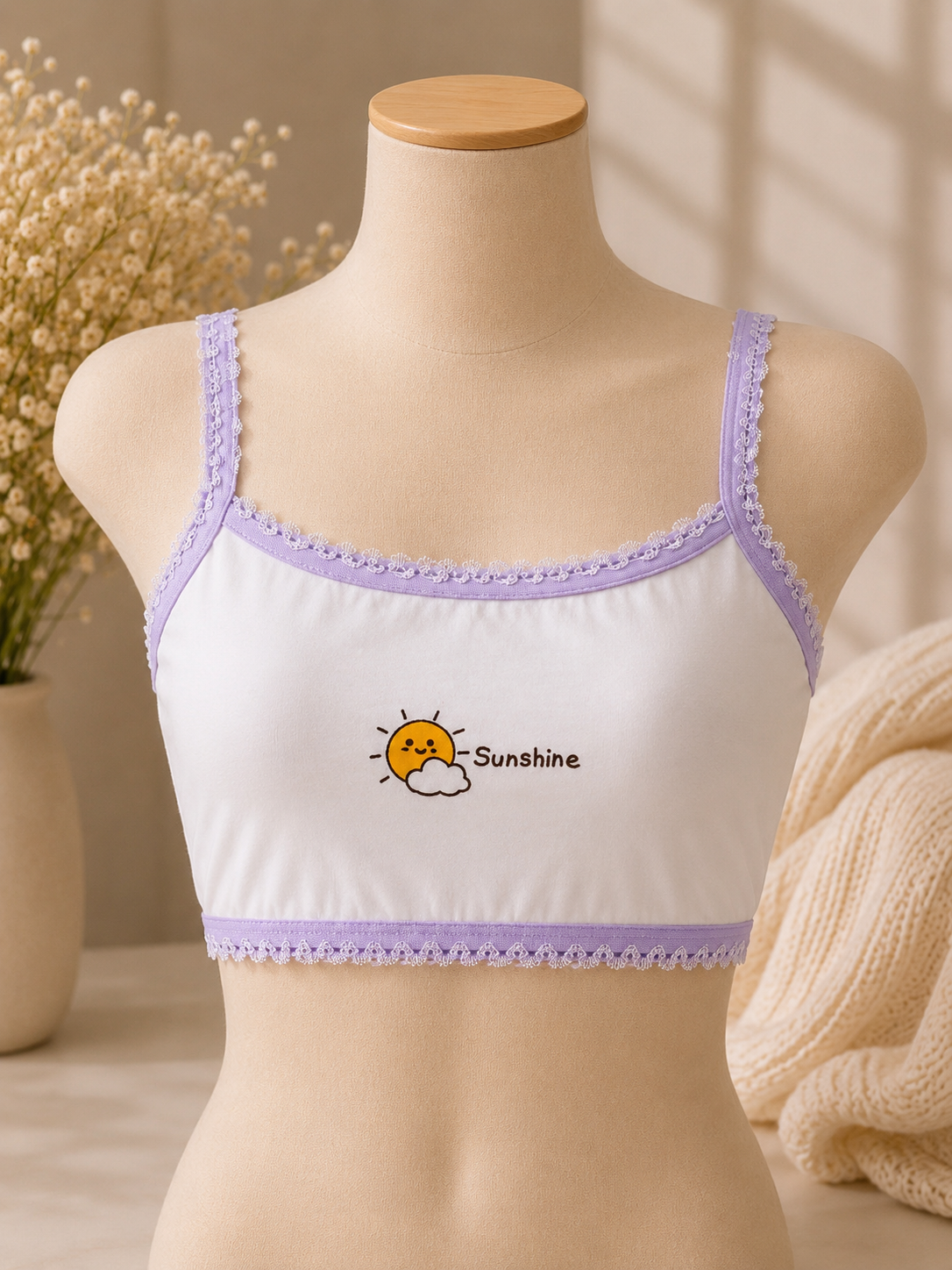 f5eba9cf-4030-4876-8770-e7441d14644f-2 6PC COMBO DESIGN KIDDIES CUTE BRALETTE SINGLET AGE 6-8•••Random design selection - Image 1