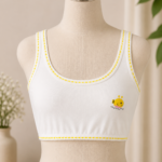 6PC MIXED DESIGN QUALITY KIDDIES BRALETTE SINGLET AGE 8-10•••Random design selection