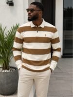 CLASSIC STRIPPED LONG SLEEVE POLO - Image 2