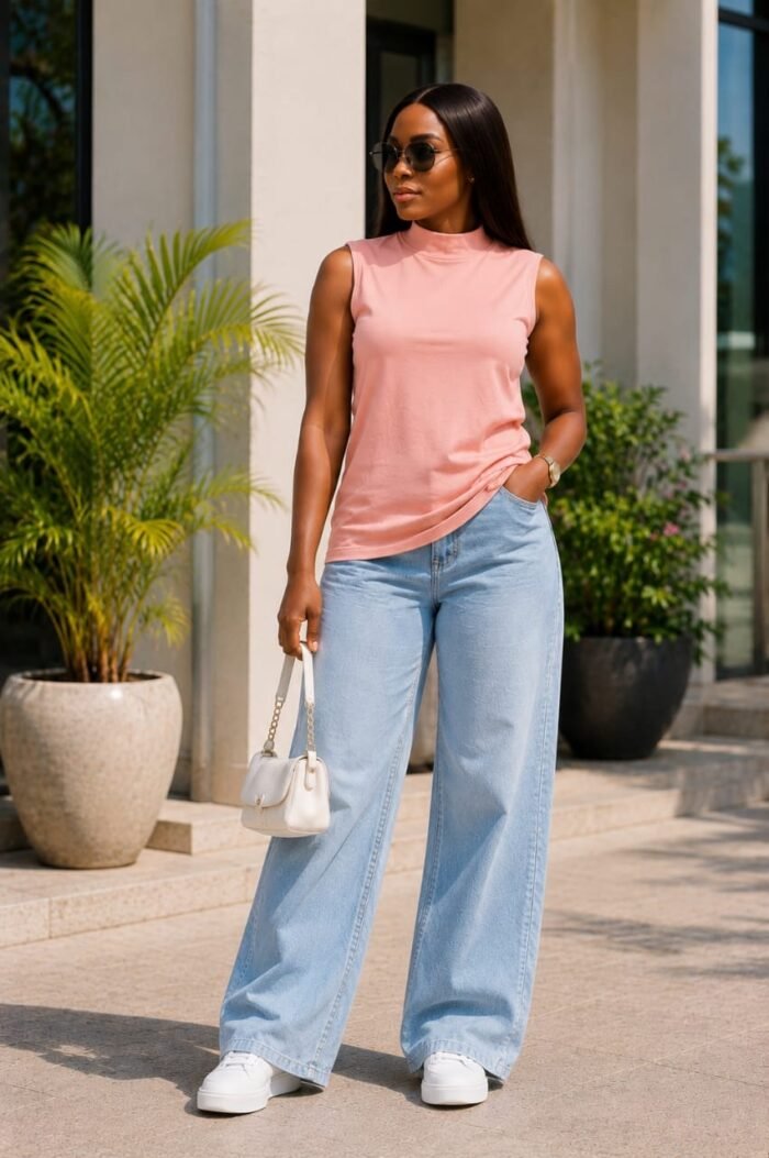 TIMELESS SLEEVELESS UTTERNECK TOP (SIZE L) - Image 7