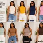 TIMELESS SLEEVELESS UTTERNECK TOP (SIZE S)