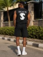 DESIGNER SLEEVELESS TOP AND SHORT SET - Image 4