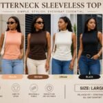 TIMELESS SLEEVELESS UTTERNECK TOP (SIZE L)