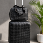 2IN1 BLACK PREMIUM LUXURY WOVEN QUALITY STRONG IRON ROD LUGGAGE BAG(It’s very spacious and lightweight)
