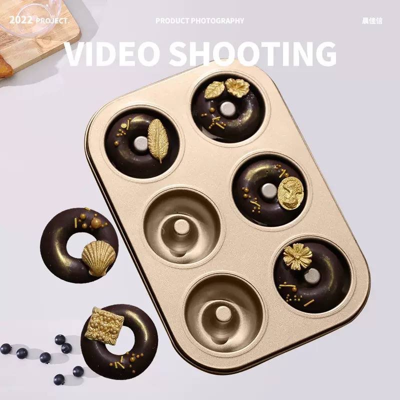 img_7169 6 HOLES ROUND RING SHAPE ALUMINUM NONSTICK MUFFIN/CAKE PAN - Image 1