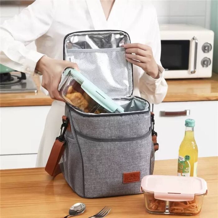 LONG SHAPE BIG SIZE COMPARTMENT INSULATED LUNCH BOX DESIGN 8(BTS) - Image 2