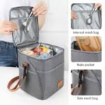 LONG SHAPE BIG SIZE COMPARTMENT INSULATED LUNCH BOX DESIGN 8(BTS) - Image 5