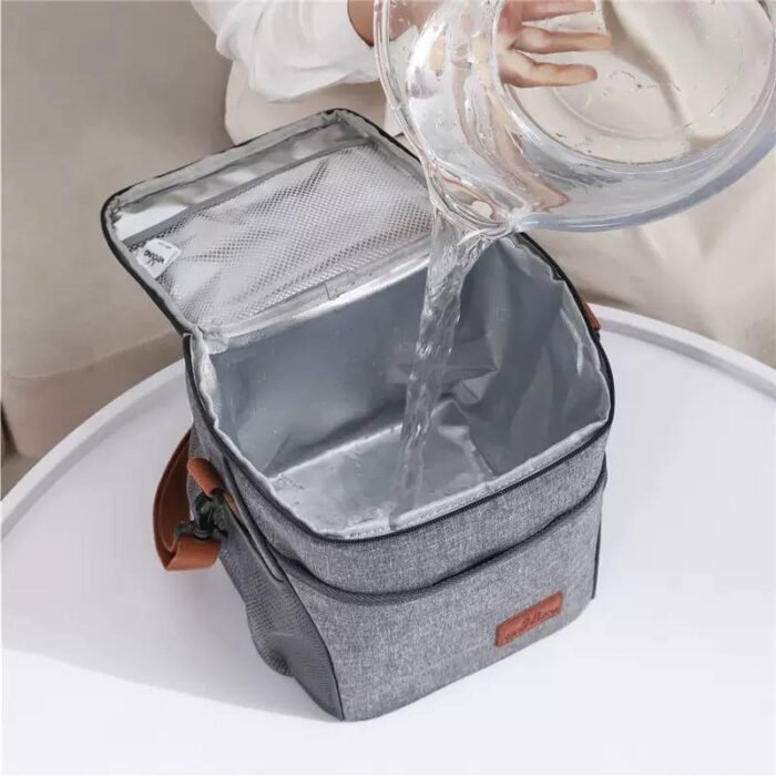LONG SHAPE BIG SIZE COMPARTMENT INSULATED LUNCH BOX DESIGN 8(BTS) - Image 7