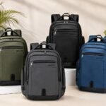 WATER PROOF OXFORD POLYESTER MATERIAL SCHOOL BAG/LAPTOP BAG/TRAVEL BACKPACK WITH CHARGER CONNECTION DEVICE DESIGN 3