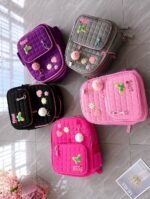 QUALITY CLASSY GIRLIE AESTHETIC SCHOOL BAG WITH SMALL STATIONERY CASE DESIGN 6Suitable for primary 4-jss2