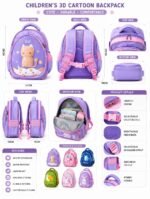 CUTE KIDDIES CHARACTER HARD SHELL BEGINNER SCHOOL BAG DESIGN 9 - Image 9